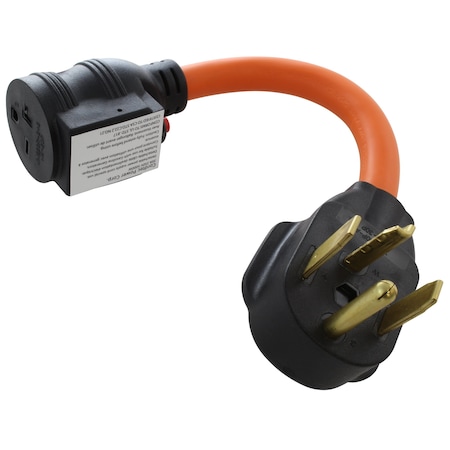 Ac Works Plug Adapter, STW, 6-15/20R, 14-30P, 1 ft., Orange S1430CB620